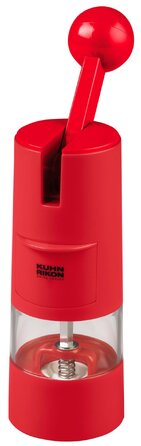 Набір млинків для солі та перцю KUHN RIKON Ratchet Grinder, ручний подрібнювач спецій з регульованим керамічним механізмом (Червоний)