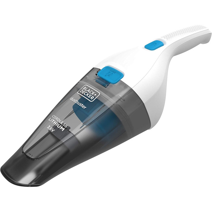Ручний акумуляторний пилосос BLACK+DECKER Dustbuster 3.6В, безмішковий, бездротовий, знімний контейнер 325 мл, білий