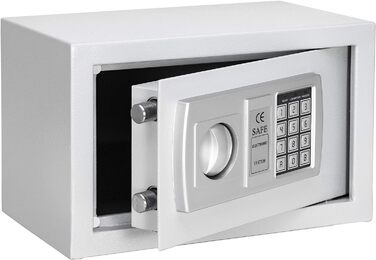 Електронний сейф KESSER 31x20x20 см, LED-дисплей, подвійний ригель, настінний та меблевий, кодовий замок, сріблястий, з підсвіткою та монтажним комплектом