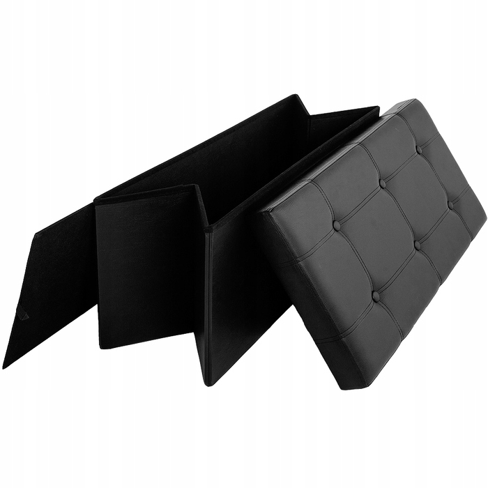 Оббитий пуф Wide Decor, чорний