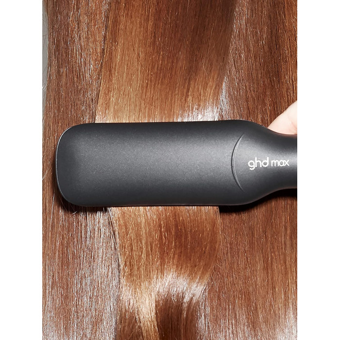 ghd Max професійний випрямляч для волосся з широкими пластинами для довгого, густого та кучерявого волосся, швидке вирівнювання та створення хвиль, Dual-Zone технологія, чорний