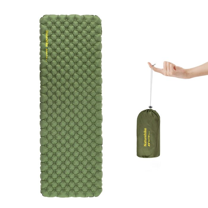 Самонадувний кемпінговий килимок Naturehike Thermal Serie 4.6R Ultralight для зими (-15°C), прямокутний, 196x64 см