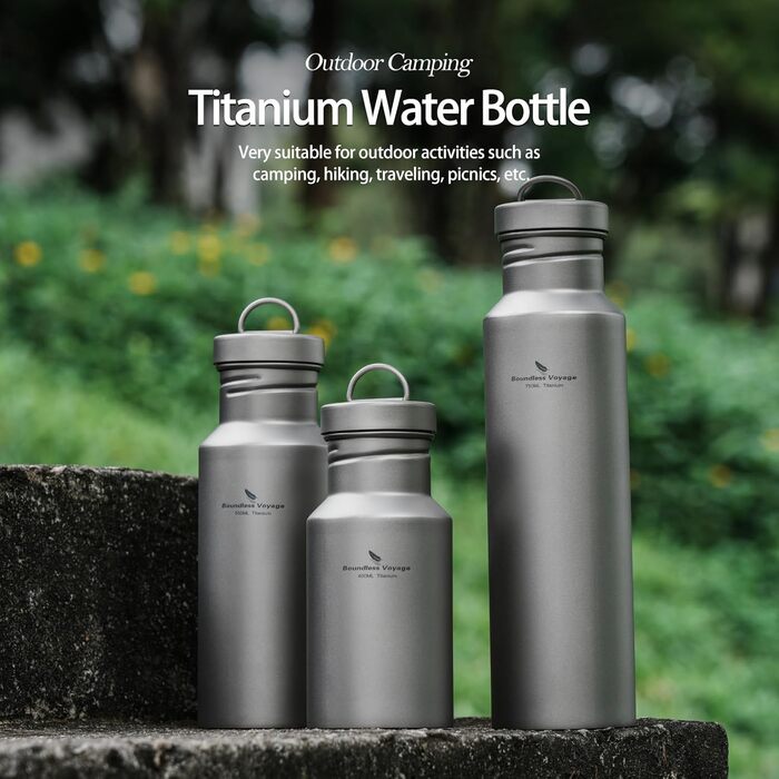 Фляга для води iBasingo Titan 400мл - металева, для туризму, спорту, кемпінгу, широке горлечко, витокозахист
