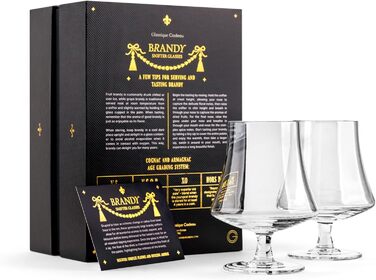 Набір келихів для коньяку, бренді та арманьяку GLASSIQUE CADEAU 440 мл (2 шт.) | Кришталь, безпечно миються в посудомийній машині | Келихи для коньяку в подарунковій коробці