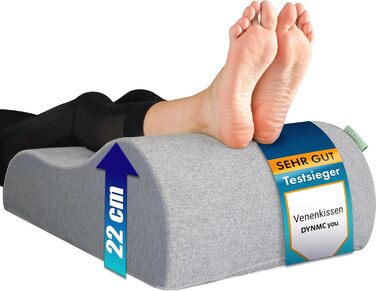 Подушка для ніг Ergonomisches Venenkissen – ортопедична подушка для ніг для дорослих, підтримка ніг, Oeko-Tex, розмір M (20см)