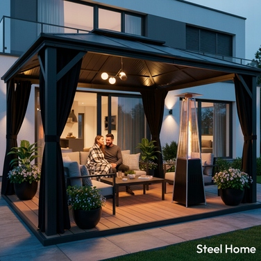Обігрівач-парасоль Steelfence 227 см, 13 кВт