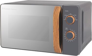Мікрохвильова піч Russell Hobbs RHMM713G ручна, 17 л, 700 Вт, скандинавський стиль, сіра