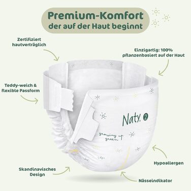 Екологічні підгузки для дітей Naty BioEmbrace, розмір 4 (7–18 кг), 88 шт