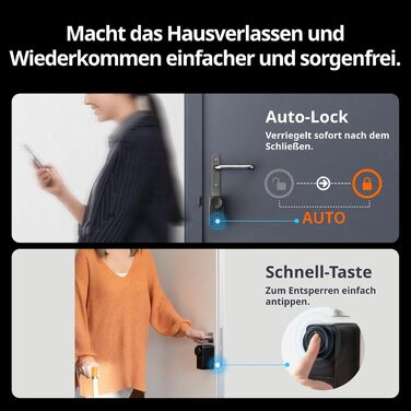 Розумний дверний замок SwitchBot WLAN Smart Lock Pro з сенсорною клавіатурою, відбитком пальця, кодом, підтримкою Alexa, Google, Matter, електронний замок для дверей, відкривання через додаток