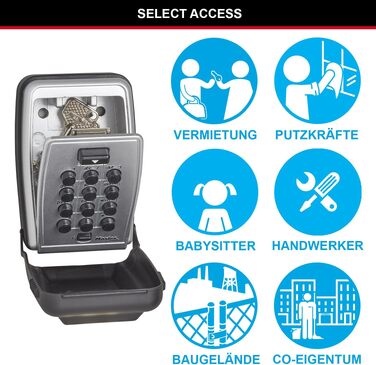 Сейф для ключів Master Lock з кнопковим кодом та настінним кріпленням для вулиці, 11.7 x 7.9 x 5.2 см