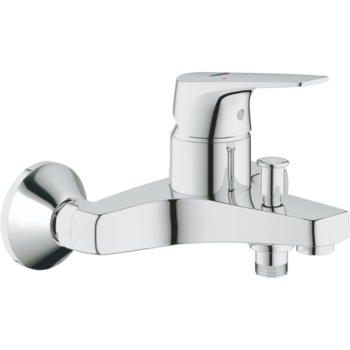 Змішувач для ванни Grohe BauFlow, настінний монтаж, хром, однорегулювальний
