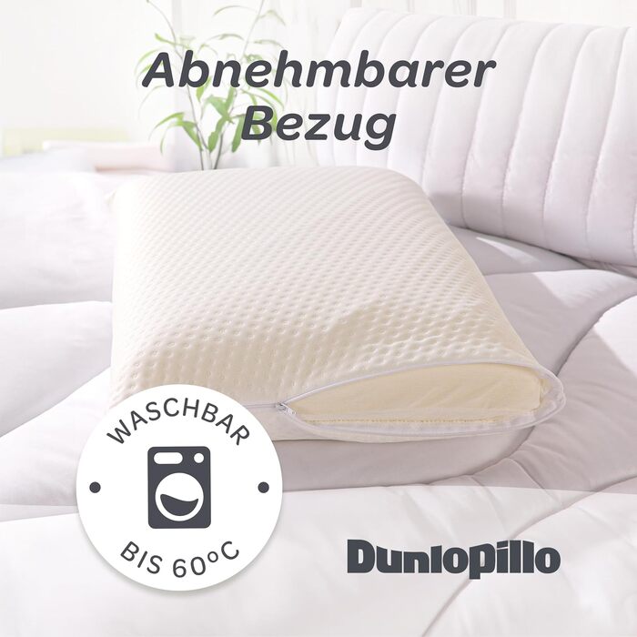 Ортопедична подушка для шиї Dunlopillo з ефектом пам'яті (Memory Foam), ергономічна підтримка при болях у шиї, 55x35x11 см