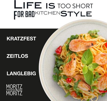 Набір посуду Moritz & Moritz SOLID UNI на 6 осіб, 18 предметів, кераміка (кам'яна маса), колір крем — сучасний сервіз для столу, підходить для мікрохвильової печі та посудомийної машини