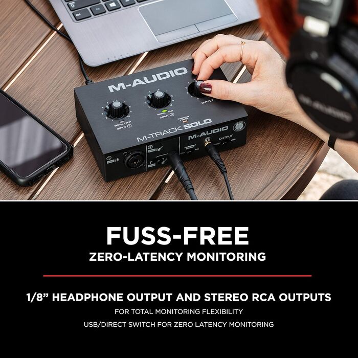 M-Audio M-Track Duo - USB аудіоінтерфейс для запису, стрімінгу та подкастингу (2 XLR/Line входи, 48kHz)