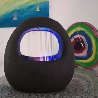 Внутрішній фонтан із дощем та кольоровою підсвіткою Zen'light, 23 см, оригінальний подарунок
