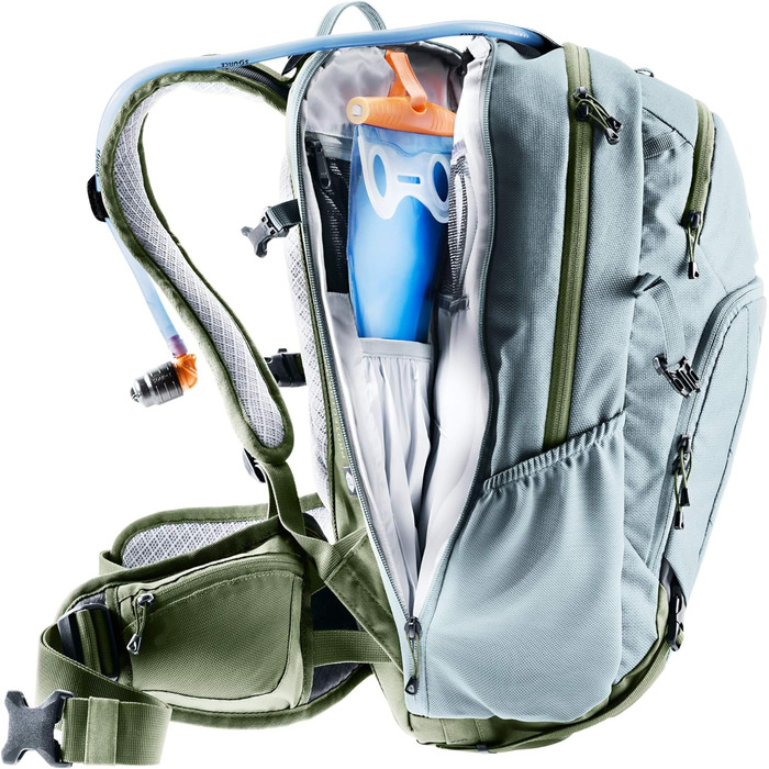 Жіночий велосипедний рюкзак Deuter Attack 18 SL з захистом, 18 л, шавлія/хакі