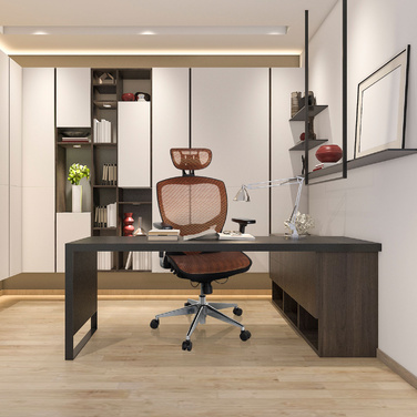 Офісне крісло / крісло керівника VENUS ONE сітка тканина помаранчевий hjh OFFICE