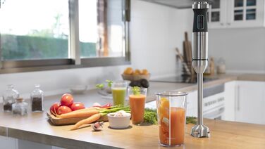 Блендер Cecotec Stabmixer Power TitanBlack 1500 XL Cream: 1500 Вт, технологія CrossBlades, титанове покриття, XL-ніжка, захист від бризок, 2 насадки