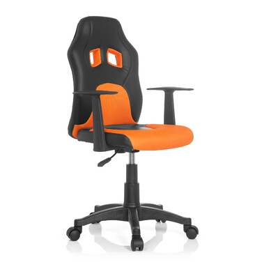Дитячий письмовий стілець / дитяче крісло TEEN GAME AL чорний/помаранчевий hjh OFFICE