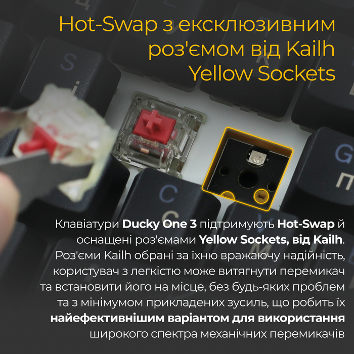 Механічна клавіатура Ducky One 3 Cherry MX Blue RGB Black UA