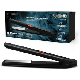Керамічний прасочку для волосся Revamp Progloss Touch Digital з оліями, професійний випрямляч і плойка з сенсорною температурною контролю, 3 м кабель
