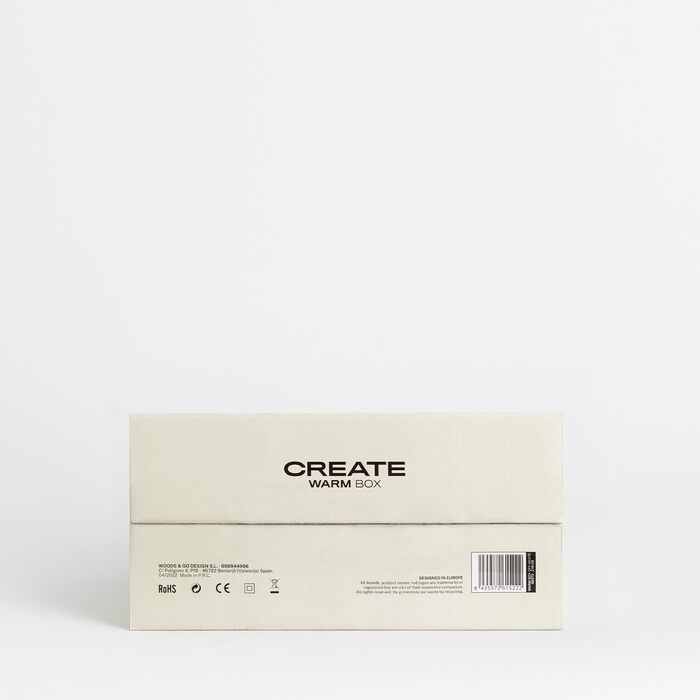Керамічний обігрівач CREATE/WARM BOX, білий, 1500 Вт, портативний, з термостатом, 2 режими потужності, PTC-нагрів, захист від перегріву