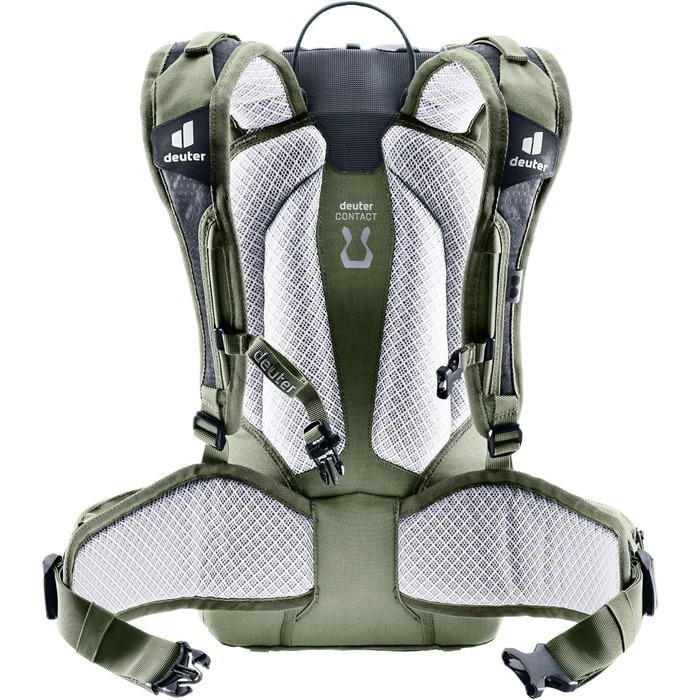 Жіночий велосипедний рюкзак Deuter Attack 14 SL із захистом, 14 л, зелений/хакі