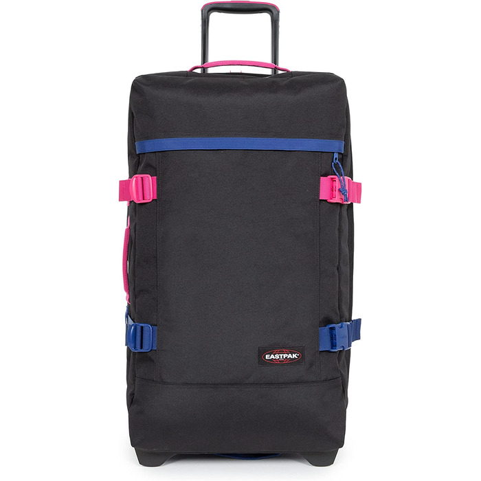 Велика дорожня валіза Eastpak TRANVERZ L 121 л, 79 см, темно-синя (Kontrast Escape Navy), на колесах, преміум-якість