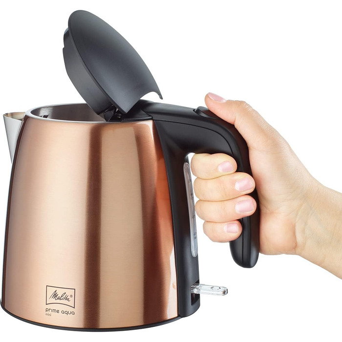 Електрочайник MELITTA Prime Aqua mini, 1 л, 2200 Вт, нержавіюча сталь, купрум