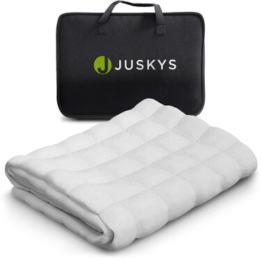 Обтяжена ковдра Juskys Anti-Stress 5 кг, 135x200 см, терапевтична ковдра зі скляними кульками, бавовна та мікрофібра для дорослих