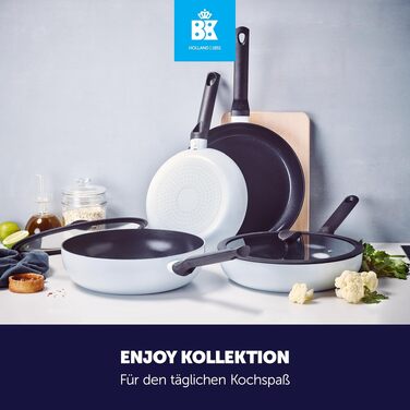 Набір сковорідок BK Enjoy Keramik, 2 шт, Ø24/28 см, антипригарне покриття, індукція, до 160°C, синій