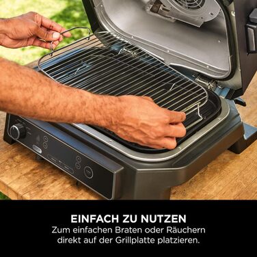 Решітка для запікання та копчення Ninja Woodfire XL, для великих шматків м’яса, легко очищується, офіційний аксесуар, сумісна з грилем Ninja Woodfire XL BBQ OG850/OG901