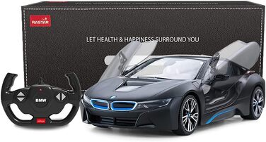 Радіокерований автомобіль Rastar BMW i8 1:14 сріблястий - Модель авто з дистанційним відкриттям дверей