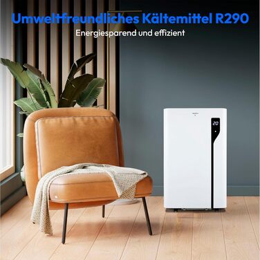 Мобільний кондиціонер MEDION P901 12000 BTU з пультом та Wi-Fi, 3-в-1 (охолодження, осушення, вентиляція), для приміщень до 32 м², білий