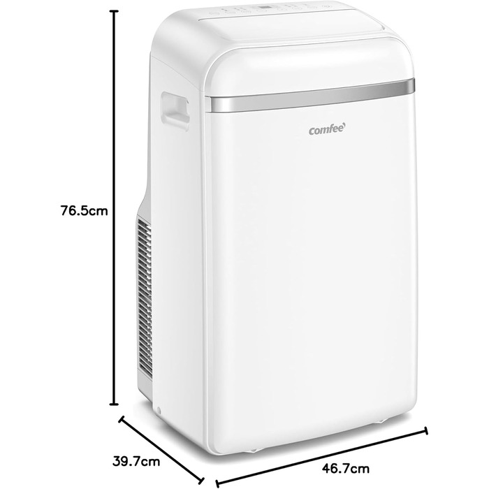 Мобільний кондиціонер Comfee PAC 12000, 3,5 кВт, 12000 BTU, охолодження, вентиляція, осушення, для приміщень до 43 м², з повітроводом