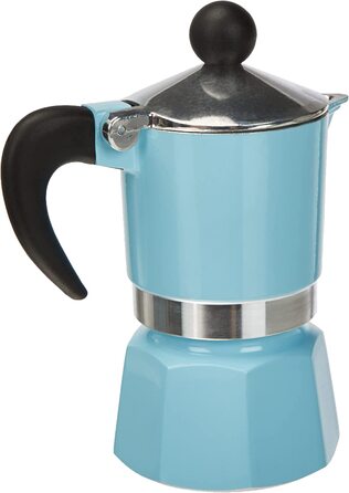 Кавоварка Bialetti Rainbow, алюмінієва, блакитна, на 1 чашку