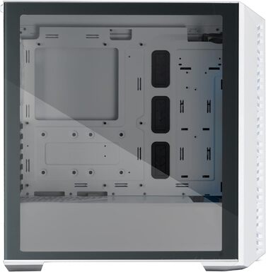 Корпус для ПК Cooler Master MasterBox 520 Mesh, Mid-Tower ATX, 3 встановлені вентилятори, кілька варіантів охолодження, сітчаста передня панель, бічна панель із загартованого скла, ARGB-контролер, білий
