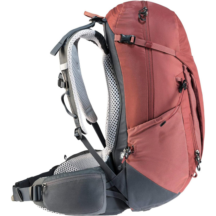Жіночий туристичний рюкзак Deuter Trail Pro 30 SL, 30 л, червоно-графітовий