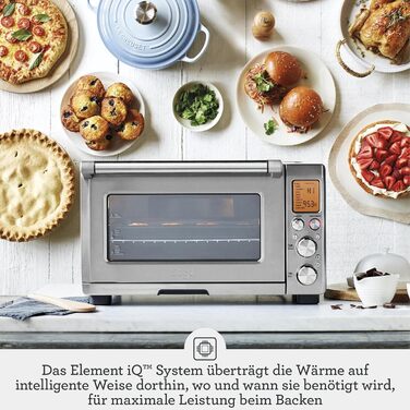 Sage Smart Oven Pro - Електрична міні-піч з 10 функціями: випічка, смаження, гриль, підігрів, тости. 2400 Вт, для піци до 30 см, цілого курчати, нержавіюча сталь