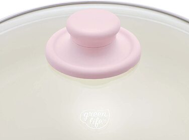 Набір кухонного посуду GreenLife Soft Grip, 16 предметів, керамічне антипригарне покриття, PFAS-free, для плити, духовки та посудомийки, рожевий