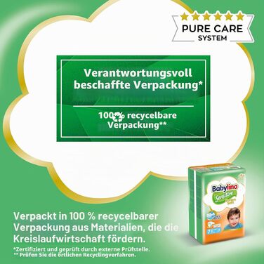 Дитячі підгузки Babylino Sensitive розмір 5 Junior (11-16 кг), 132 шт.