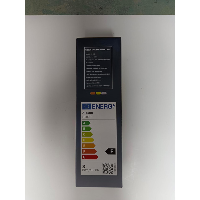 LED настільна лампа Aipsun, 2 шт., димована, акумуляторна, бездротова, антрацит, алюміній, IP54, USB-C, 2700K/4000K/6000K, водостійка