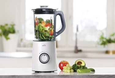 Електричний міксер Lacor 700 Вт, 1,5 л, білий, BPA-free, нержавіюча сталь
