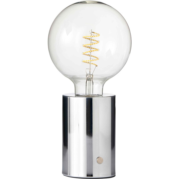 Світлодіодна акумуляторна настільна лампа Northpoint Edison, 2000mAh, до 96 годин, сенсорне затемнення, хром, прозоре скло