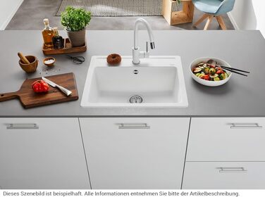 Змішувач кухонний BLANCO MIDA-S з висувним шлангом, чорний Silgranit, керамічний картридж, захист від зворотного потоку, економія води