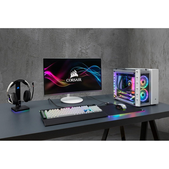 Корпус для ПК Corsair Crystal 280X RGB, micro-ATX, загартоване скло, чорний, підсвітка LED