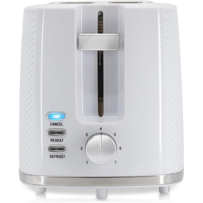 Тостер Briebe Elegance Brotor, 2 відділення, 7 режимів підсмажування, білий - електричний тостер з підігрівом та функцією скасування
