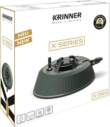 Підставка для ялинки KRINNER X-260 з педаллю та баком 3,5 л, для дерева до 2,6 м, Німеччина