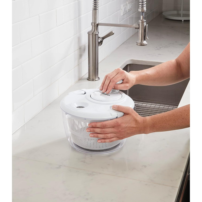 Салатниця-сушарка Cuisinart CTG-00-SAS велика 5л, біла - для миття, віджимання та сушіння салату, фруктів та овочів