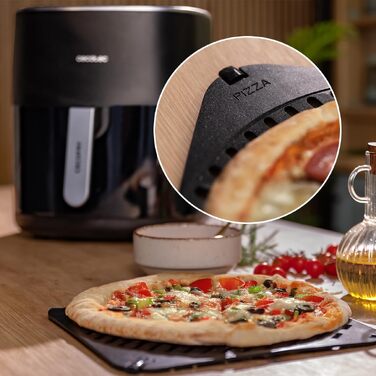 Аерофритюрниця з грилем Cecotec Cecofry & Grill Duoheat 6500, 2200 Вт, 6.5 л, 3-в-1: гриль-панель, повітряний фритюр, подвійний нагрів, 12 програм, чорна
